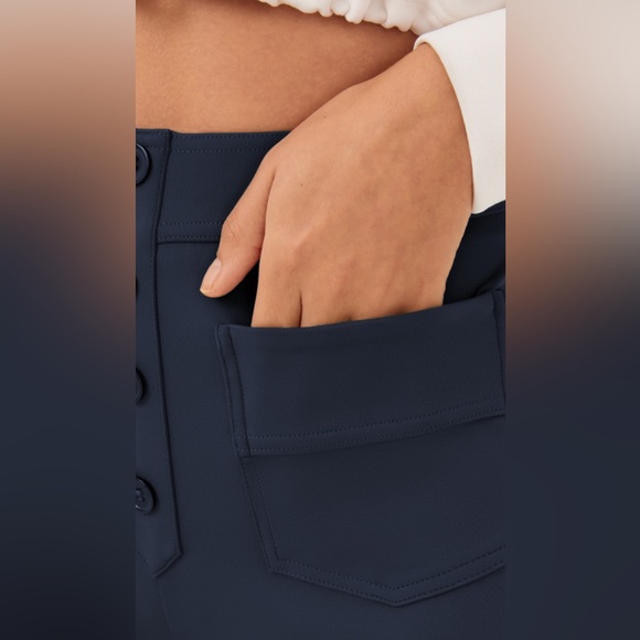 Halara high waisted button multiple pockets straight leg casual pants SIZE XS - Picture 5 of 13